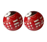 BOSREROY Baoding Lot de 2 balles pour exercice de la main, avec carillon apaisant et design Bagua, cadeau de Tai Chi, méditation soulagement du stress