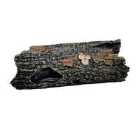 BOSREROY Bûche creuse en résine, cachette de reptile et décoration d'aquarium, tronc d'arbre simulé avec champignon, abri facile à nettoyer pour poissons, crevettes, reptiles, accessoires d'aquarium