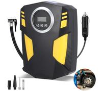 BOSREROY Gonfleur de pneu portable compresseur d'air 12 V avec lumière LED, jauge de pression numérique pour pneus de voiture, vélos et gonflables, accessoire de voiture électrique
