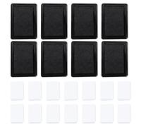 BOSREROY Lot de 8 tampons encreurs noirs de 3,5 x 6,1 cm pour tampons, encre noire à séchage rapide pour enfants, bureau et animaux de compagnie, avec 40 papiers d'impression