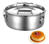 BOSREROY Moule à flan en acier inoxydable pour Instant Pot, design mexicain, pour cuisson vapeur, avec couvercle ajusté et fermeture sûre, idéal pour flans, desserts et autres préparations
