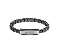 BOSS Jewelry Bracelet en Chaîne pour Homme Collection DEVON en Acier Inoxydable Noir - 1580598M