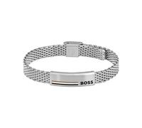 BOSS Jewelry Bracelet à Maillons pour Homme Collection ALEN en Acier Inoxydable avec une Plaque Gravée - 1580611