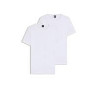BOSS 2 t-Shirts Modernes, Blanc 100, XXL (Lot de 2) Homme