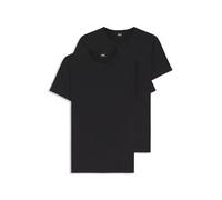 BOSS Lot de deux t-shirts sous-vêtements en coton stretch avec logo - Style TShirtRN 2P Modern, 50475276 Noir M