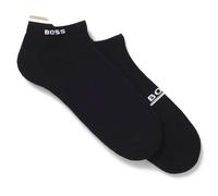 BOSS Lot de deux paires de chaussettes longueur cheville avec logos - Style 2P AS Iconic Loop CC, 50554563 Noir 43-46