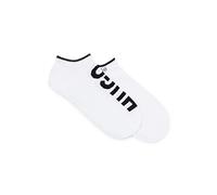 HUGO Lot de deux paires de chaussettes basses en coton mélangé à logos - Style 2P AS LOGO CC W, 50469274 Blanc 39-42