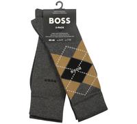BOSS 2P RS Argyle CC Chaussettes régulières, Medium Grey, 40-46 Men