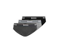 BOSS 3-Pack Classic Regular Fit Stretch Briefs Slip, Gris/Anthracite/Noir, M (Lot de 3) Homme