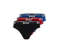 BOSS 3-Pack Classic Regular Fit Stretch Briefs Slip, Rouge/Bleu Marine/Noir, XL (Lot de 3) Homme