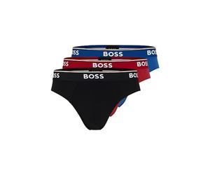 Boss 3-Pack Classic Regular Fit Stretch Briefs Slip, Rouge/Bleu Marine/Noir, XL (Lot de 3) Homme