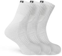 Boss 3-Pack Quarter Sock Mens Blanc 100 9-11 Male