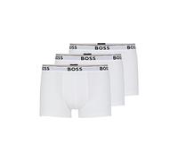 BOSS 3-Pack Stretch Cotton Regular Fit Trunks Maillot, Blanc, M (Lot de 3) Homme
