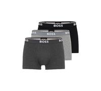 BOSS 3-Pack Stretch Cotton Regular Fit Trunks Maillot, Gris/Anthracite/Noir, S (Lot de 3) Homme