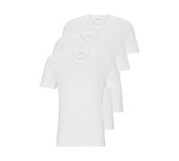 BOSS 3-Pack V Neck Jersey T-Shirts Tricot, Blanc, Taille L Homme