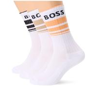 BOSS 3P QS Rib Stripe CC, SHORT_SOCKS Homme, White100,