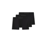 BOSS Active Lot de trois boxers longs en microfibre avec empiècements en maille filet - Style BoxerBr 3P Active, 50517814 Noir S