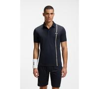 BOSS Active Polo à séchage rapide avec rayure emblématique - Style PL_TOC Game 3, 50563363 Bleu foncé L