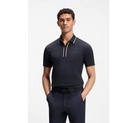 BOSS Active Polo Slim en coton stretch aux propriétés d’évacuation de l’humidité - Style Philix GOC, 50555698 Bleu foncé L