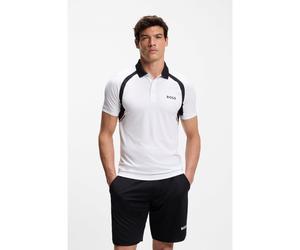 BOSS Active Polo Slim en tissu stretch à séchage rapide - Style PL_TOC Spin CB, 50554552 Blanc S