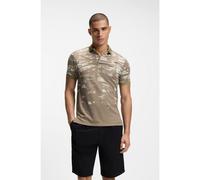 BOSS Active Polo Slim Fit avec motif jacquard - Style PL_Active Repeat, 50558583 Brun chiné S