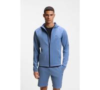 BOSS Active Sweat à capuche zippé avec logo réfléchissant - Style Sicon Active, 50531224 Bleu L