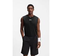 BOSS Active T-shirt sans manches en tissu séchant rapidement avec logo - Style TS_TOC Serve Tank, 50559138 Noir M