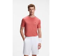 BOSS Active T-shirt Slim à col à rayures signature - Style TS_TOC Court, 50570006 Rouge S