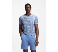 BOSS Active T-shirt Slim avec motif jacquard - Style TS_Active Repeat, 50558565 bleu clair XXXL