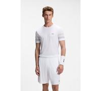BOSS Active T-shirt Slim avec rayures sur les manches - Style TS_TOC Court 2, 50569997 Blanc S