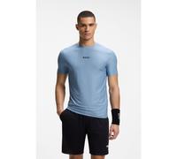 BOSS Active T-shirt Slim Fit à rayures en jacquard avec logo imprimé - Style TS_TOC Serve 1, 50559199 bleu clair XXXL