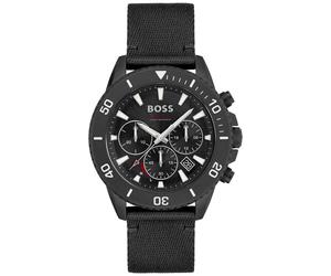 BOSS Admiral 1513918 - Homme - 46 mm - Analogique - Quartz - Verre minéral