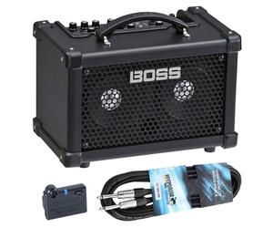 Boss Amplificateur de basses Dual Cube Bass LX avec adaptateur Bluetooth BT Dual et câble Keepdrum
