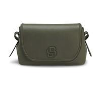 BOSS Sac à bandoulière en similicuir grainé avec monogramme Double B - Style Anett Flap Crossbody, 50567599 Vert sombre pcs.