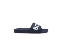 BOSS Mules confectionnées en Italie avec grand logo - Style Aryeh_Slid_npvlg, 50536835 Bleu foncé 40