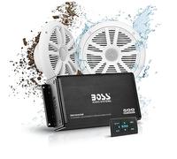Boss Audio – Amplificateur 4 canaux ask902b.6 500 W Bluetooth + kit haut-parleurs marins 180 W