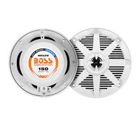 BOSS Audio Systems - MR52W - Paire de haut-parleurs stéréo pour bateau de 13,2 cm - 150 W - Coaxial - 2 voies - Gamme complète - 4 Ohms - Résistant aux intempéries