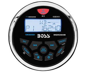 Boss Audio MCKGB350B. 6 Combo - Marine Gauge Radio w/Marine Antenna & 2 6. 5" Speakers - Black