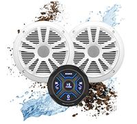 BOSS Audio Systems MG150W.6 Haut-parleurs marins et récepteur Bluetooth (amplificateur 2 CH intégré) - IPX6 résistant aux intempéries, entrée USB, entrée auxiliaire