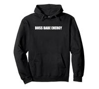Boss Babe Energy Sweat à Capuche, Unisexe pour Adultes, Noir, S