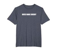 Boss Babe Energy T-Shirt, Homme Grandes Tailles, Bleu Chiné, 5X Tall