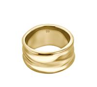 BOSS Bague à motif ondulé - Style RIPPLE, HB1580775 Couleur dorée M