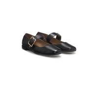 BOSS Ballerines en cuir avec bride à boucle - Style Luara_Ballerina_NAVC, 50548547 Noir 37