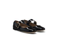 BOSS Ballerines en cuir verni avec bride à boucle - Style Luara_Ballerina_PTBK, 50552769 Noir 38