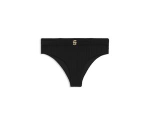 BOSS Bas de bikini plissé avec double B - Style BRIEF_DOUBLE B, 50561326 Noir XS