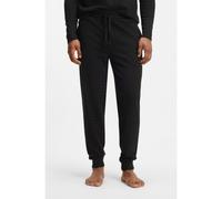 BOSS Bas de pyjama à bords-côtes en tissu gaufré à monogrammes - Style WaffleAOP Cuff Pants, 50571385 Noir XL