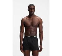BOSS Bas de pyjama en coton doux avec taille logotée - Style 2P Boxer Shorts EW, 50545913 Rouge L