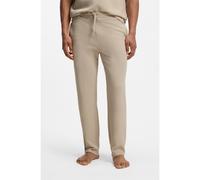 BOSS Bas de pyjama en coton mélangé à logo brodé - Style Waffle Pants, 50535877 Beige clair M