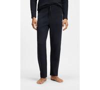 BOSS Bas de pyjama en coton mélangé à logo brodé - Style Waffle Pants, 50535877 Bleu foncé S