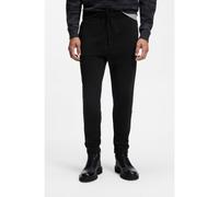 BOSS Bas de survêtement en molleton de coton avec patch logo - Style Sestart, 50509303 Noir XL